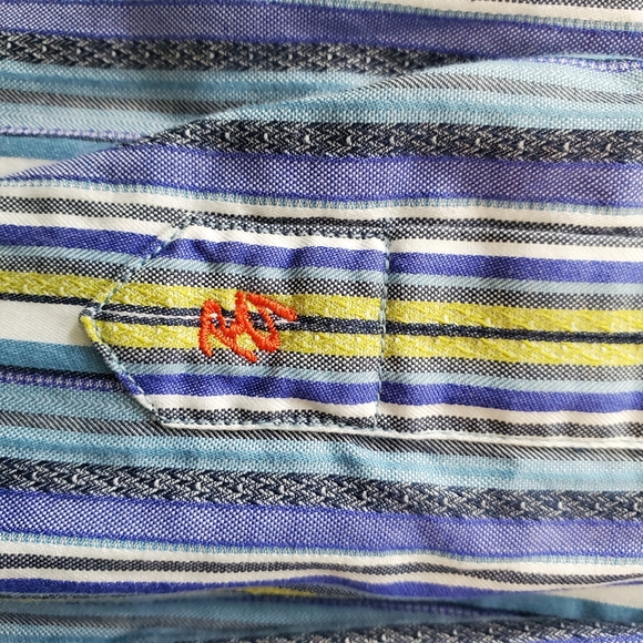 Robert Graham Men's Shirt Striped L Flip Cuffs - Picture 6 of 10